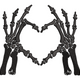 Skeleton Hands Heart Shape Embroidery Design, Halloween Machine Embroidery Pattern, Instant Download