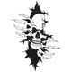 Skull Hands Ripping Through Wall Embroidery Design, Instant Download