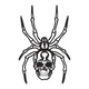 Skull Spider Halloween Embroidery Design, Instant Download