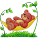 Sleeping Bear in Hammock Embroidery Design, Nursery Pattern