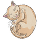 Sleeping Cat Embroidery Design, Instant Download