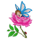 Sleeping Fairy Rose Embroidery Design, Instant Download