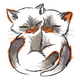 Sleepy Cute Cat Embroidery Design, Instant Download