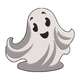 Smiling Ghost Halloween Embroidery Design, Instant Download