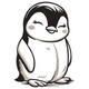Smiling Penguin Embroidery Design, Baby Nursery Machine Pattern
