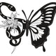 Snake & Butterfly Fusion Embroidery Design, Instant Download