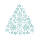 Snowflake Christmas Tree Embroidery Design, Instant Download
