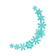 Snowflake Crescent Border Embroidery Design, Instant Download