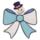 Snowman Bow Embroidery Design, Instant Download