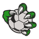 Soccer Ball with Green Leaves Embroidery Design, Instant Download