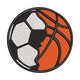 Soccer Basketball Split Embroidery Design, Instant Download