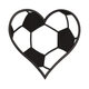 Soccer Heart Embroidery Design, Instant Download