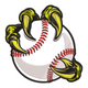 Softball Claw Heart Embroidery Design, Machine Embroidery Pattern, Instant Download