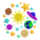 Solar System Embroidery Design, Planets Space Machine Embroidery Pattern, Instant Download
