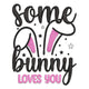 Some Bunny Loves You Embroidery Design, Instant Download