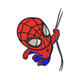 Spider-Man Swinging Embroidery Design, Instant Download