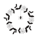 Spider Web Bat Wreath Embroidery Design, Instant Download