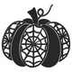 Spider Web Pumpkin Silhouette Embroidery Design, Instant Download