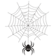 Spider Web Black Spider Embroidery Design, Halloween Machine Embroidery Pattern, Instant Download
