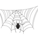 Spider Web with Hanging Spider Embroidery Design, Instant Download