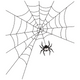 Spider & Web Embroidery Design, Halloween Pattern, Instant Download