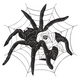 Spider with Rose Web Halloween Embroidery Design, Instant Download