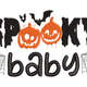 Spooky Baby Halloween Embroidery Design, Instant Download