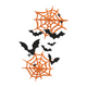 Spooky Bat and Spider Web Halloween Embroidery Design, Machine Embroidery Pattern, Instant Download