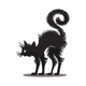 Spooky Black Cat Embroidery Design, Instant Download