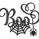 Spooky Boo Script Spider Web Embroidery Design, Instant Download