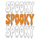 Spooky Dripping Letters Embroidery Design, Instant Download
