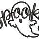 Spooky Ghost Word Art Embroidery Design, Instant Download