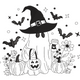 Spooky Ghost with Witch Hat Embroidery Design, Instant Download