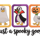 Spooky Goose Embroidery Design, Halloween Costume Trio Quote Pattern, Instant Download