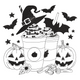 Spooky Halloween Coffee Cups Embroidery Design, Machine Embroidery Pattern, Instant Download