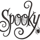 Spooky Halloween Word Art Embroidery Design, Halloween Machine Embroidery Pattern, Instant Download
