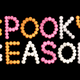 Spooky Season Beaded Lettering Embroidery Design, Instant Download