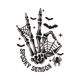 Spooky Season Skeleton Hand Embroidery Design, Instant Download