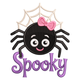 Spooky Spider Embroidery Design, Halloween Machine Embroidery Pattern, Instant Download
