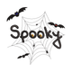 Spooky Spider Web & Bats Embroidery Design, Instant Download