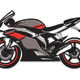Sport Motorcycle Embroidery Design, Instant Download