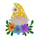 Spring Floral Gnome Embroidery Design, Machine Embroidery Pattern, Instant Download