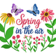 Spring in the Air Embroidery Design, Machine Embroidery Pattern, Instant Download