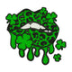 St. Patrick's Day Leopard Lips Embroidery Design, Instant Download