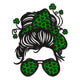 St. Patrick's Day Messy Bun Embroidery Design, Instant Download