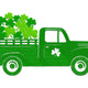 St. Patrick's Day Shamrock Truck Embroidery Design, Instant Download