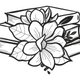 Stacked Books with Flower Embroidery Design, Instant Download