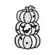 Stacked Pumpkin Silhouette Embroidery Design, Instant Download