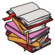 Stack of Books Embroidery Design, Book Lover Machine Embroidery Pattern, Instant Download