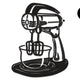 Stand Mixer Embroidery Design, Instant Download